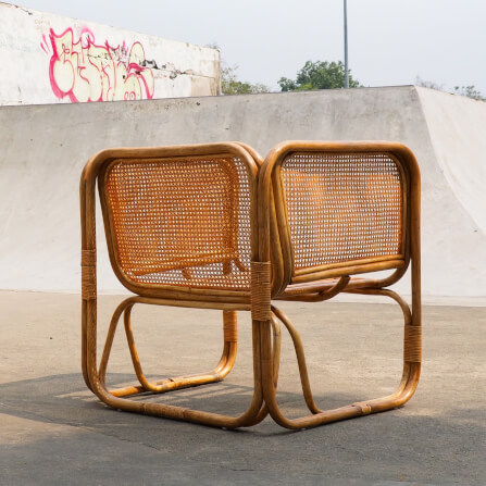 เก้าอี้พักผ่อน หวายแท้ PISAMAI รุ่น WIT LOUNGE CHAIR เก้าอี้รับแขก ทรงมินิมอล ขนาด 80*78*82 ซม. สีธรรมชาติ_5